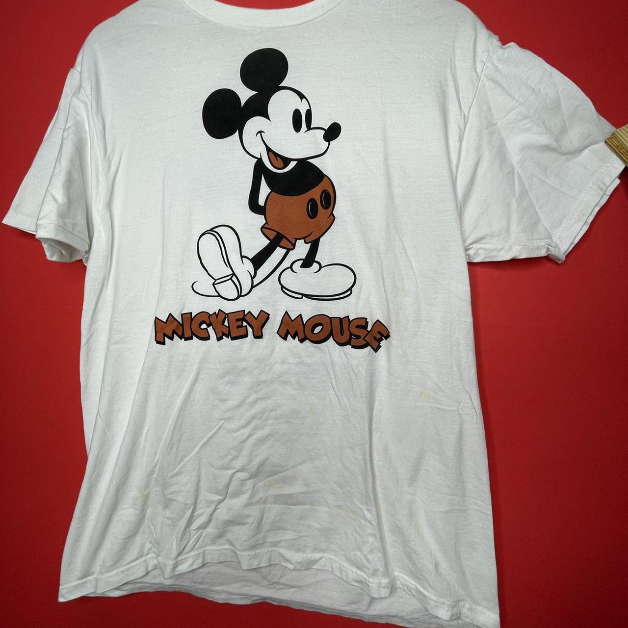 Disney Men's White and Red T-shirt | Depop