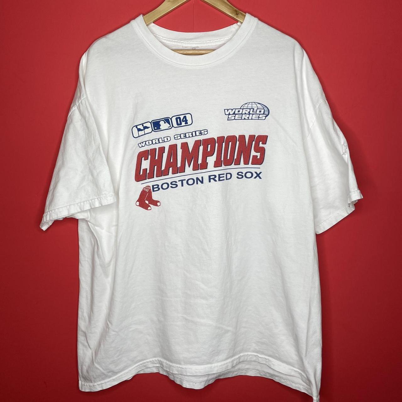 Vtg 2004 MLB Boston Red Sox World Series American League Team Tee