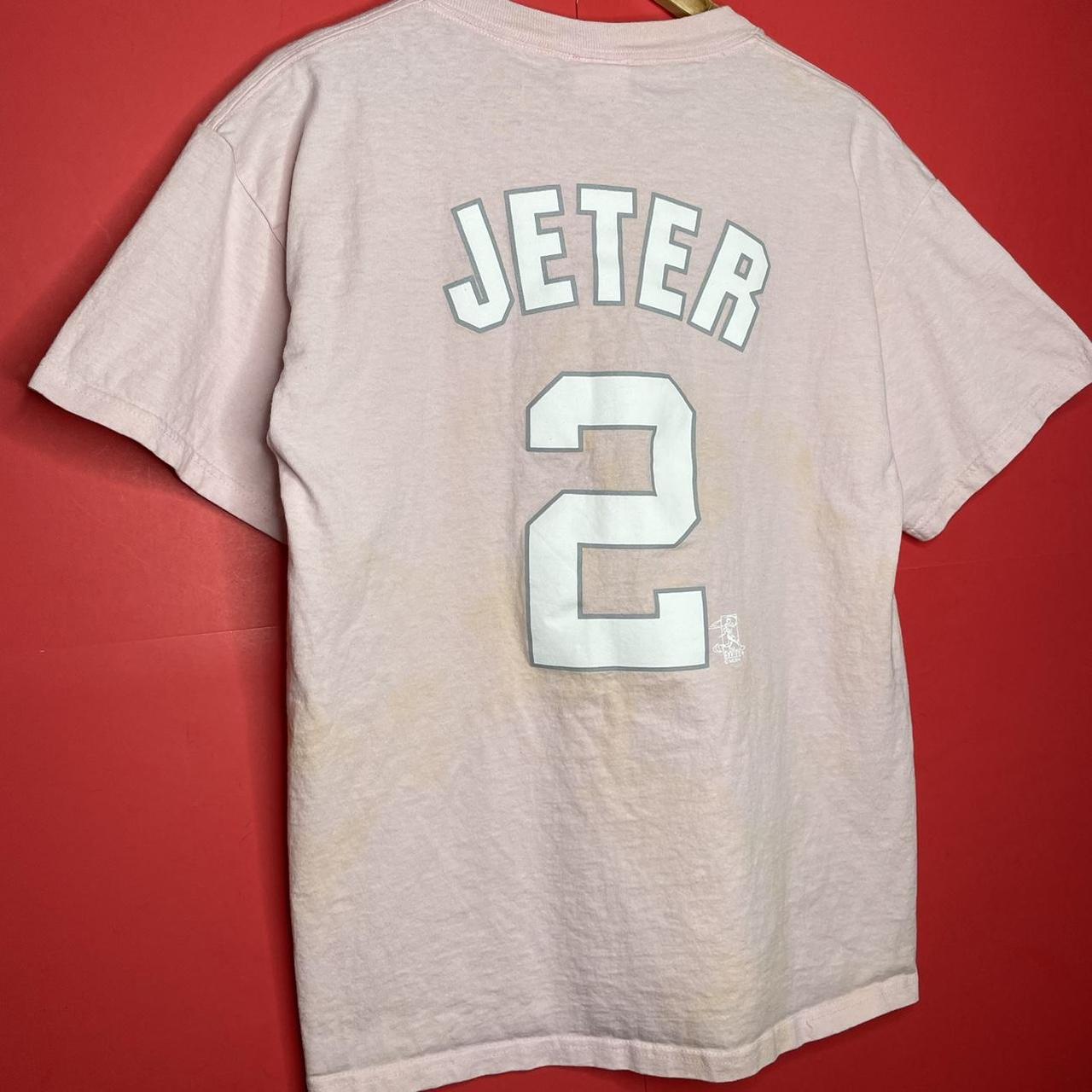 Majestic, Tops, Derek Jeter Pink Jersey