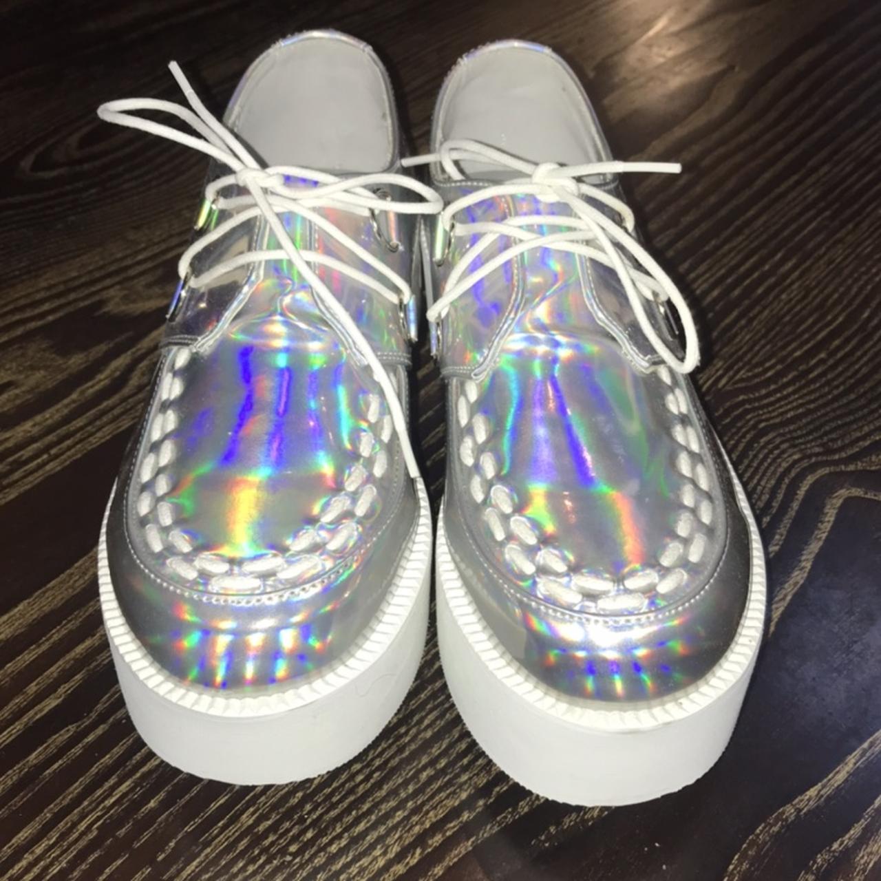 holographic platform heels