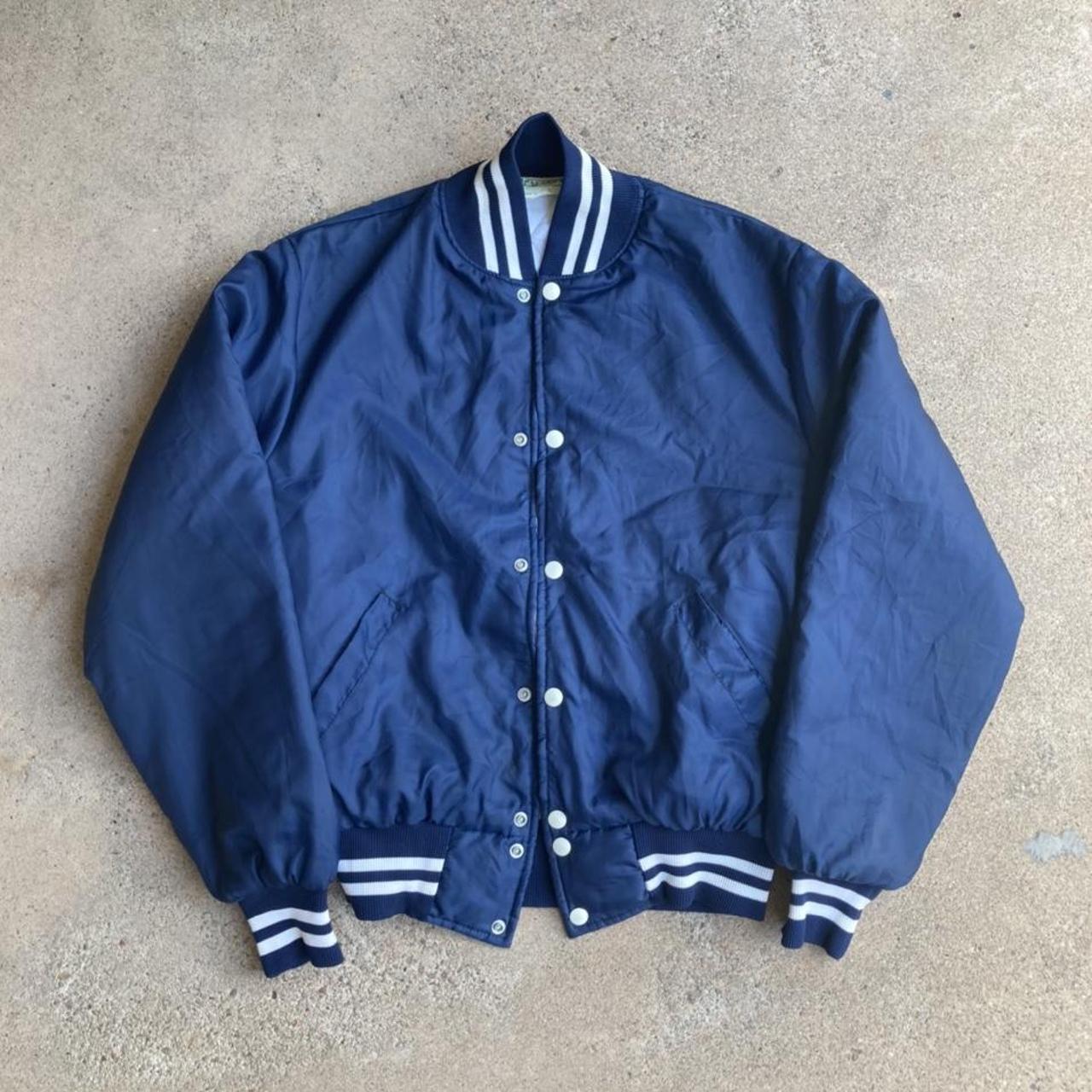 Vintage 80s Bomber Jacket Made in USA Some type of... - Depop