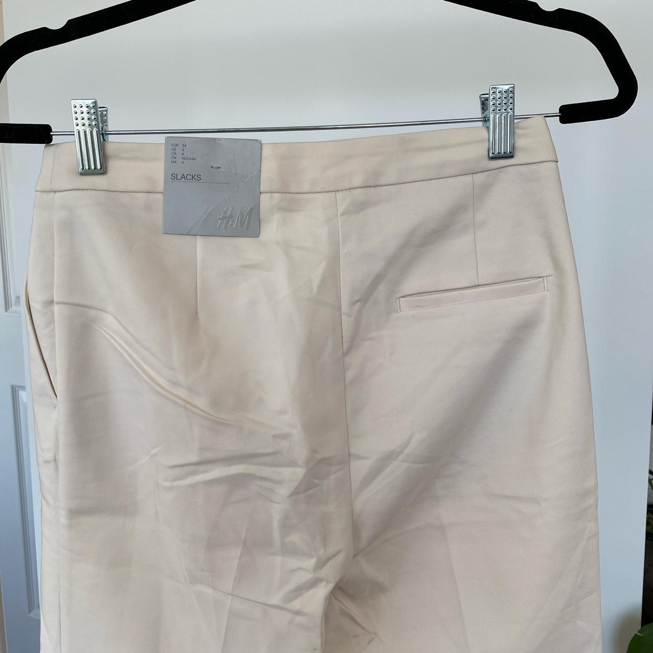 Women's White and Pink Trousers | Depop