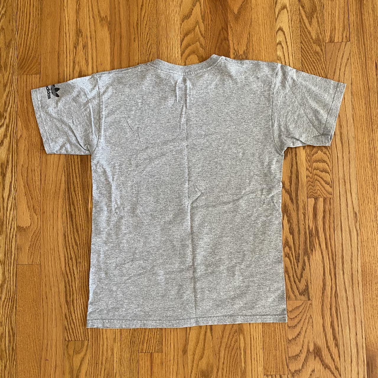 Adidas Men's Grey and Blue T-shirt | Depop