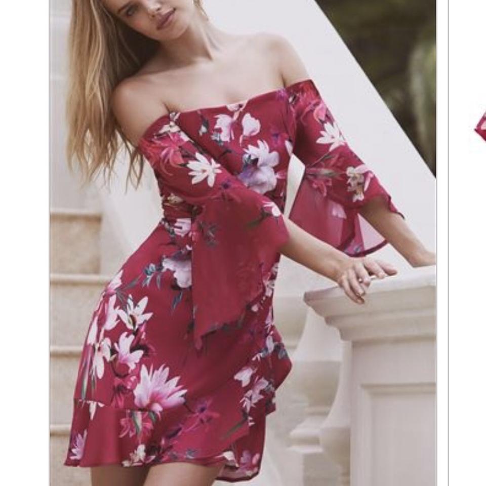 Lipsy floral bardot outlet maxi dress