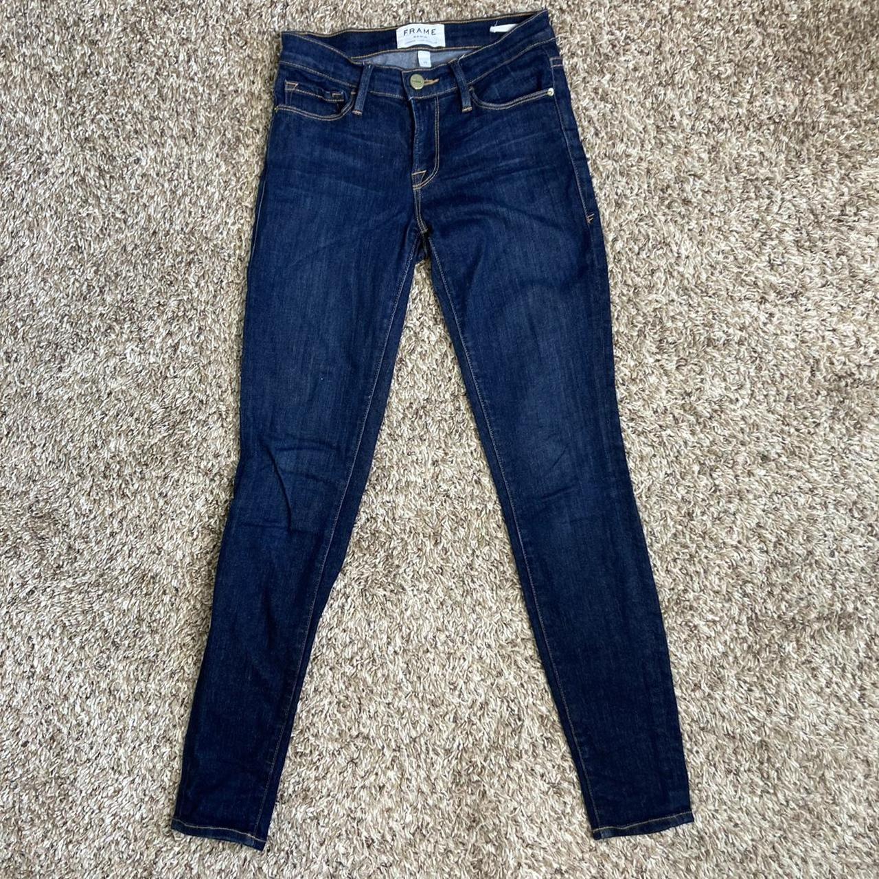 Seven7 Dark Wash High Rise Skinny Jean Stretch • - Depop