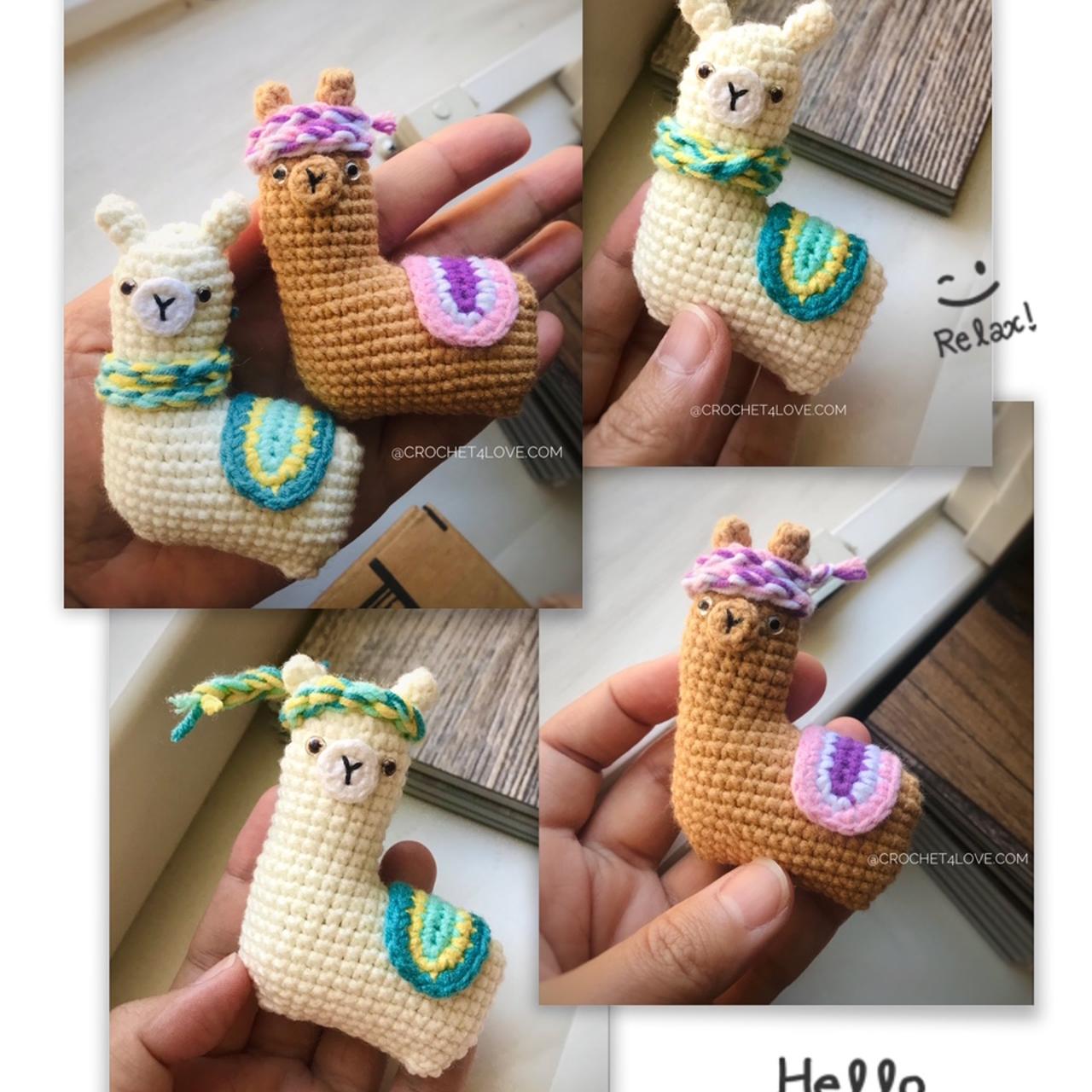 YAPA Crochet Alpaca Keychain & Bag Charm White