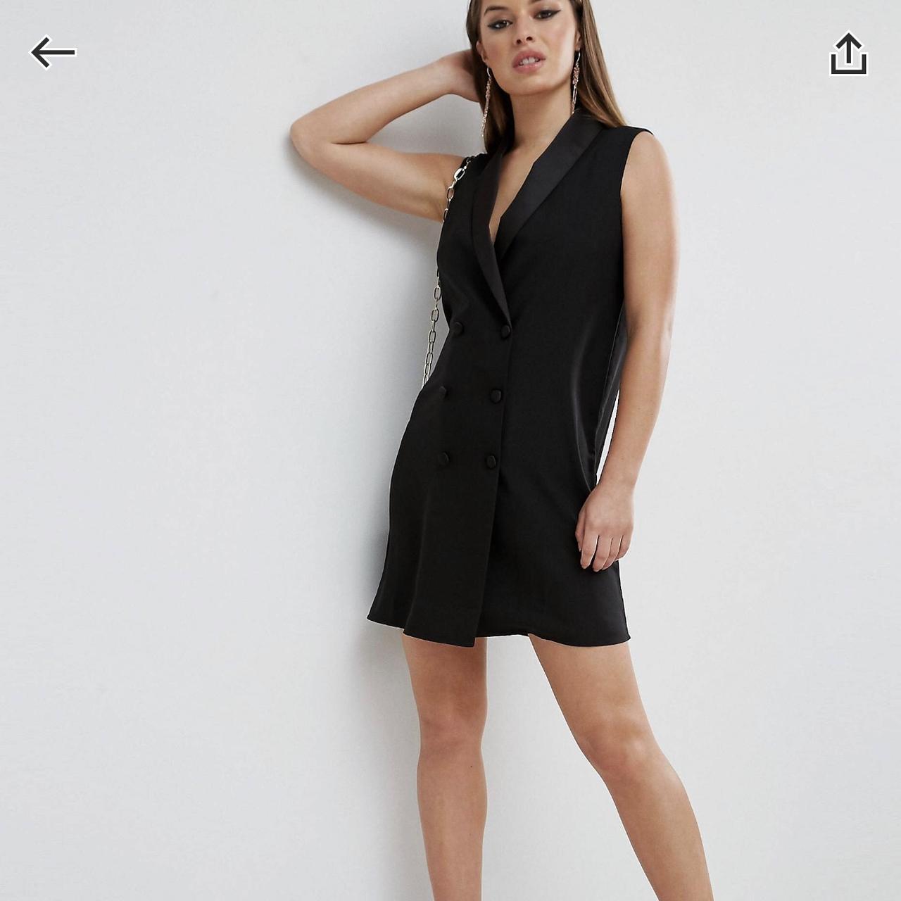 asos black tuxedo dress