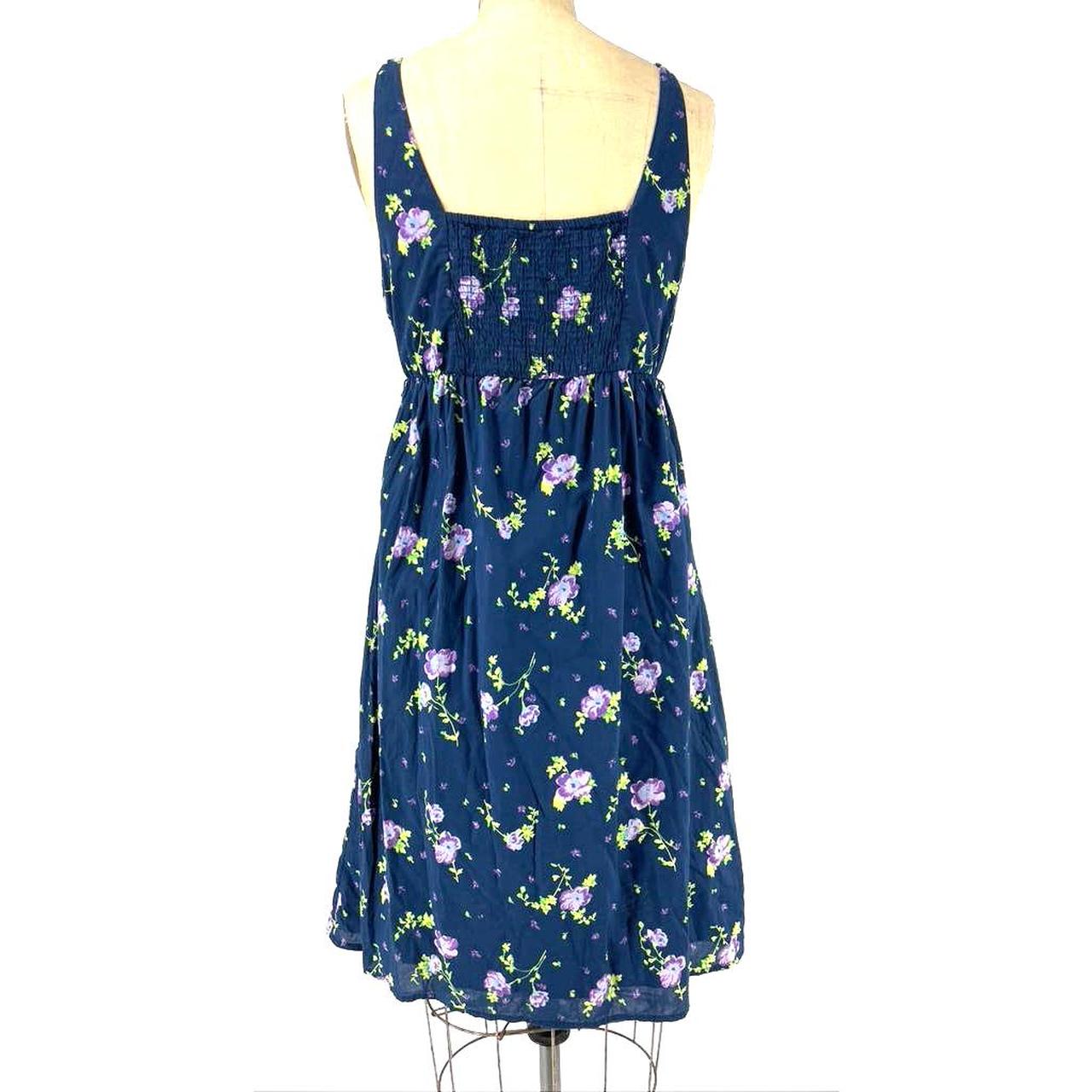 Here is a Faded Glory Blue floral sundress. Purple... - Depop