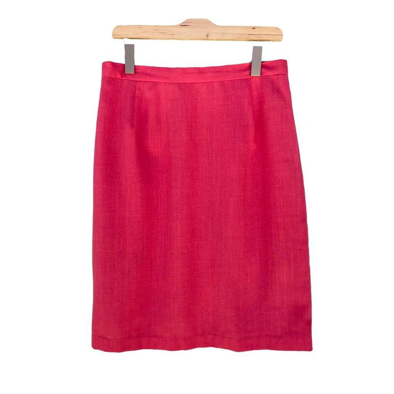 Pink linen outlet pencil skirt