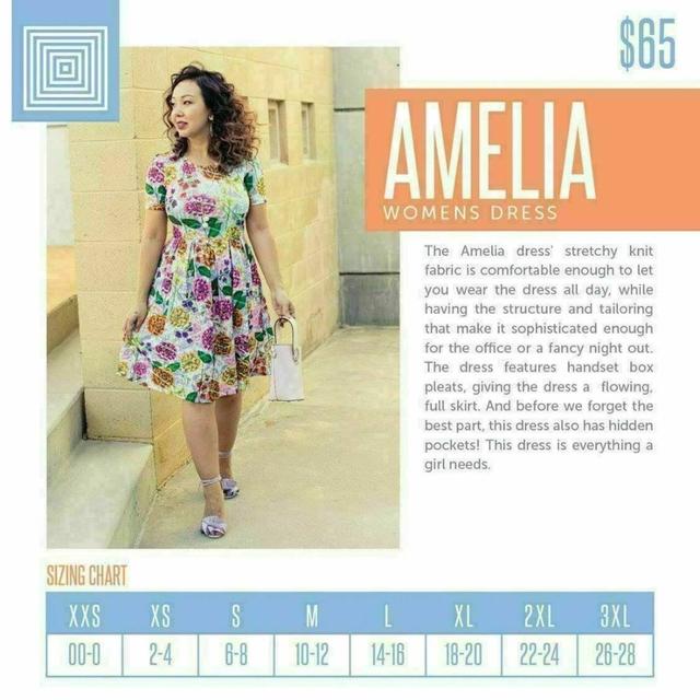 Lularoe Amelia dress. New with tags. Size XS. - Depop