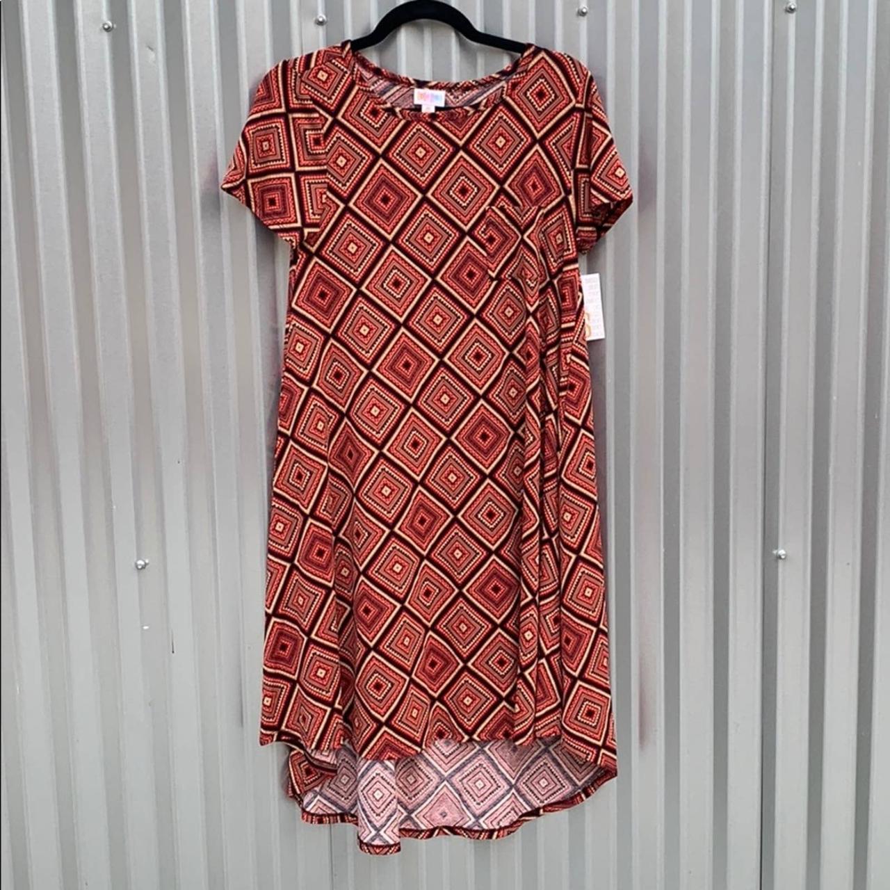 Lularoe Carly dress. New with tags. Size XS. Hi low - Depop