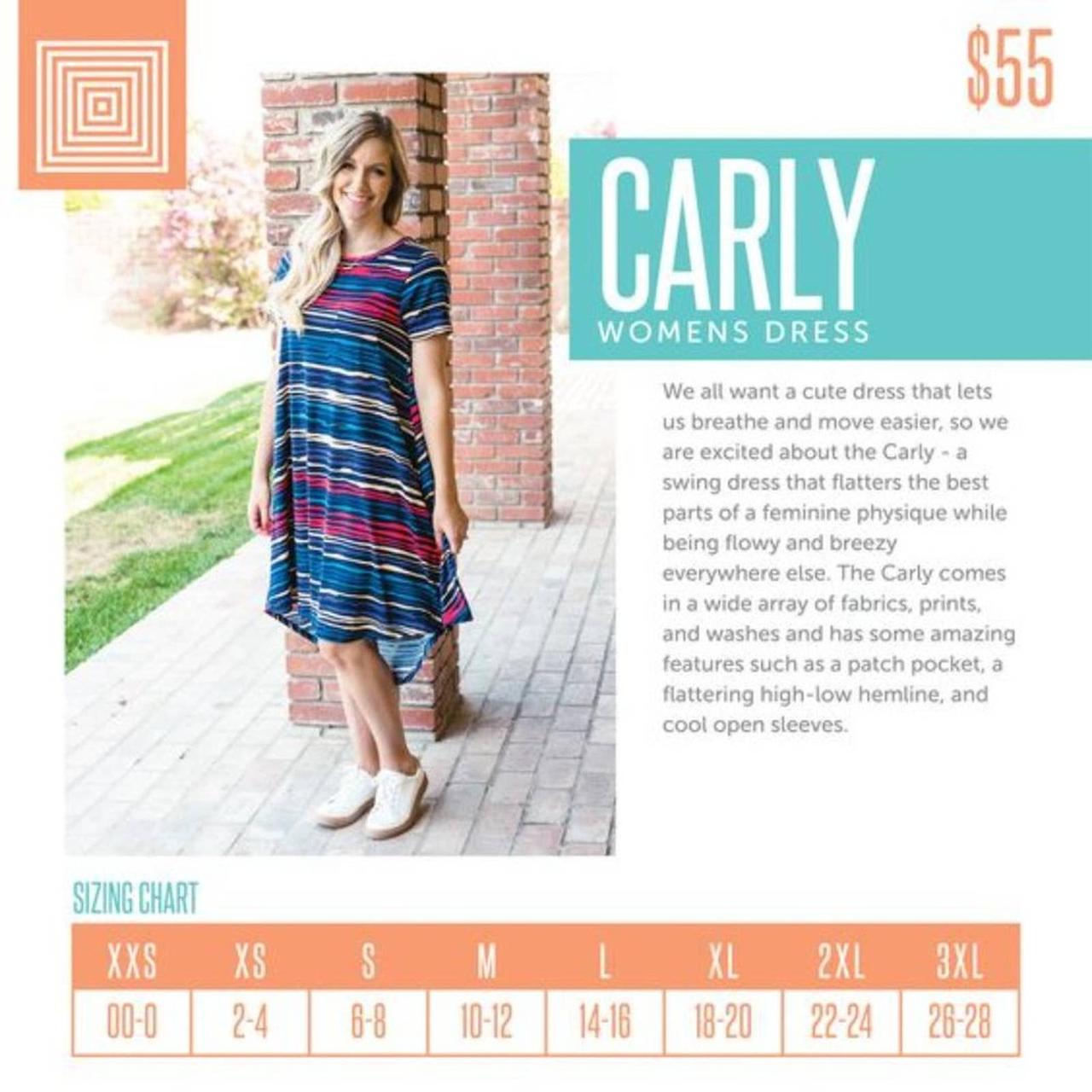 Lularoe shops carly sizing for plus size