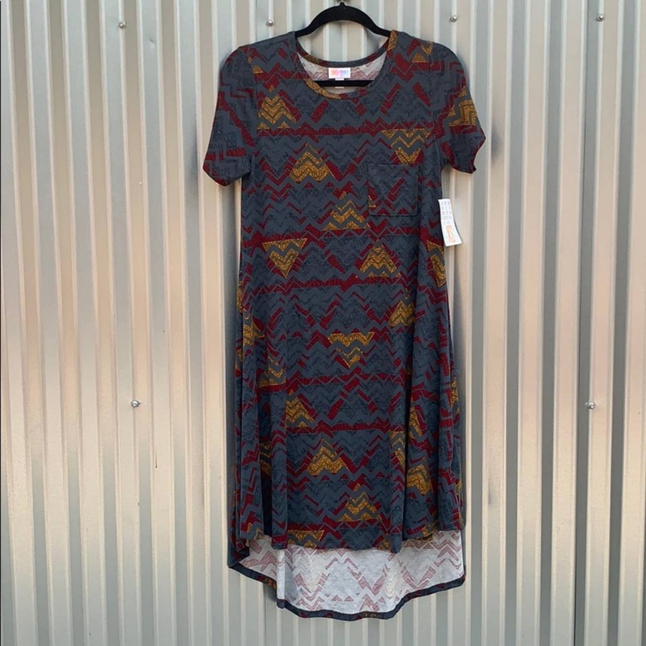 Lularoe Carly dress. New with tags. Size 2XL. Hi low - Depop