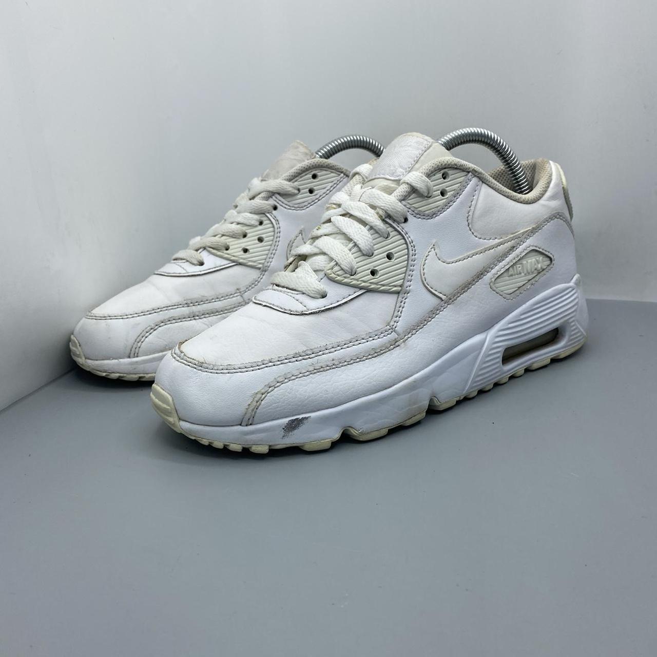 Nike Air Max 90 LTR GS White Size: U.K. 5... - Depop