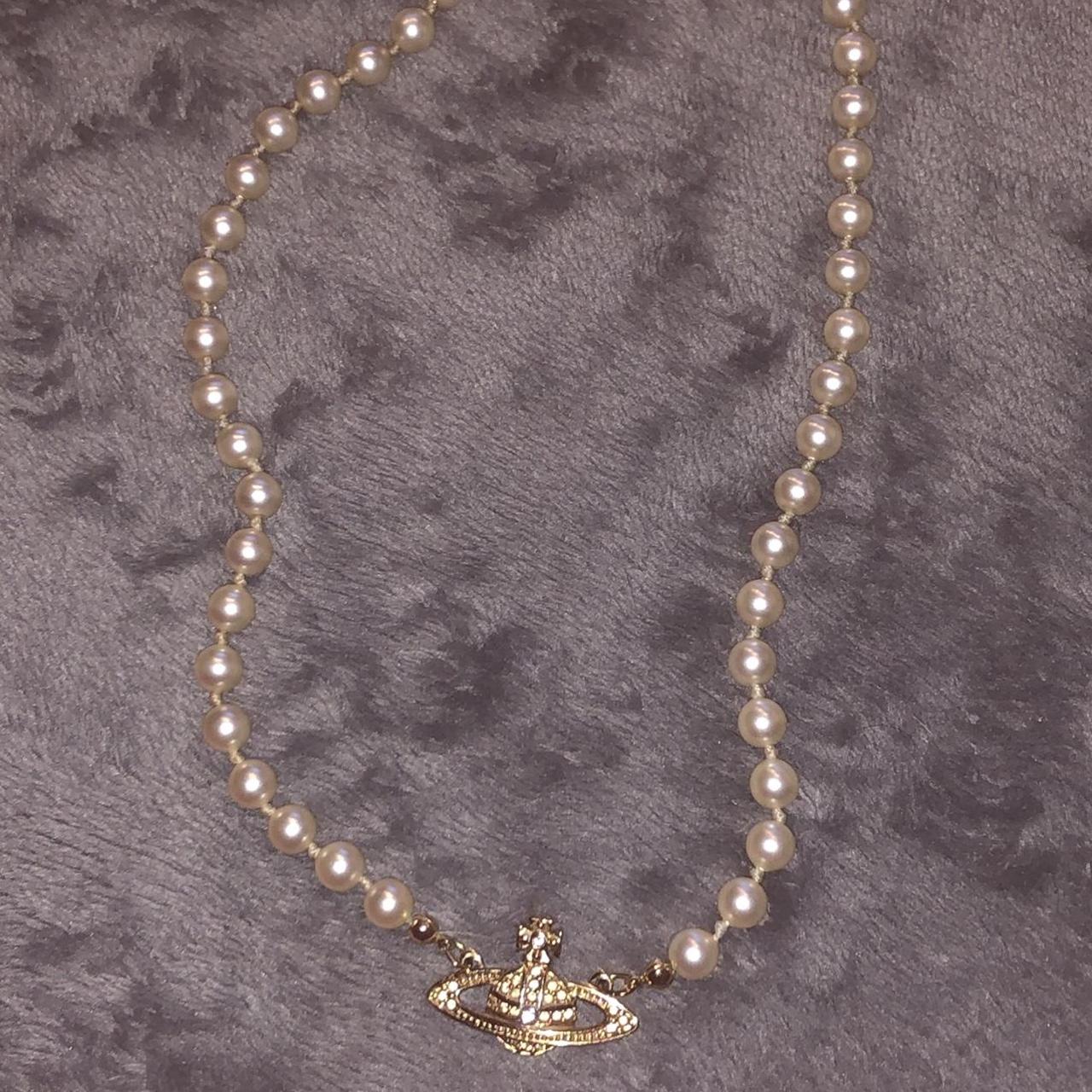 SOLD Vivienne Westwood Pearl necklace Excellent... - Depop