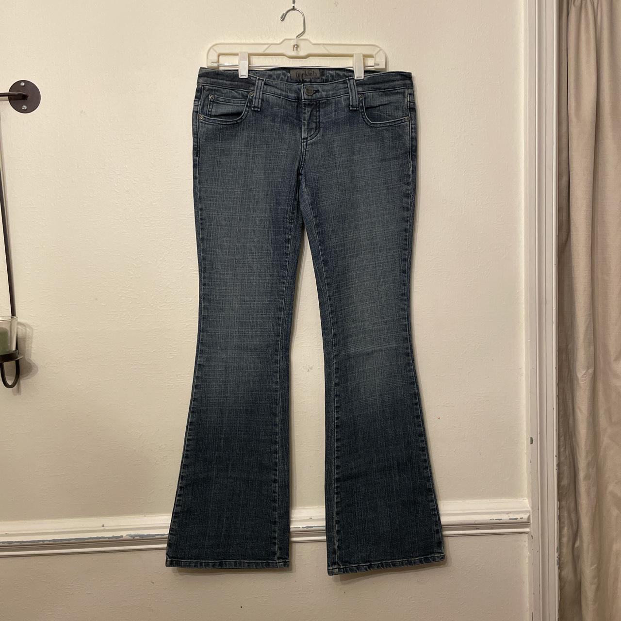 Women's Blue and Black Jeans Depop