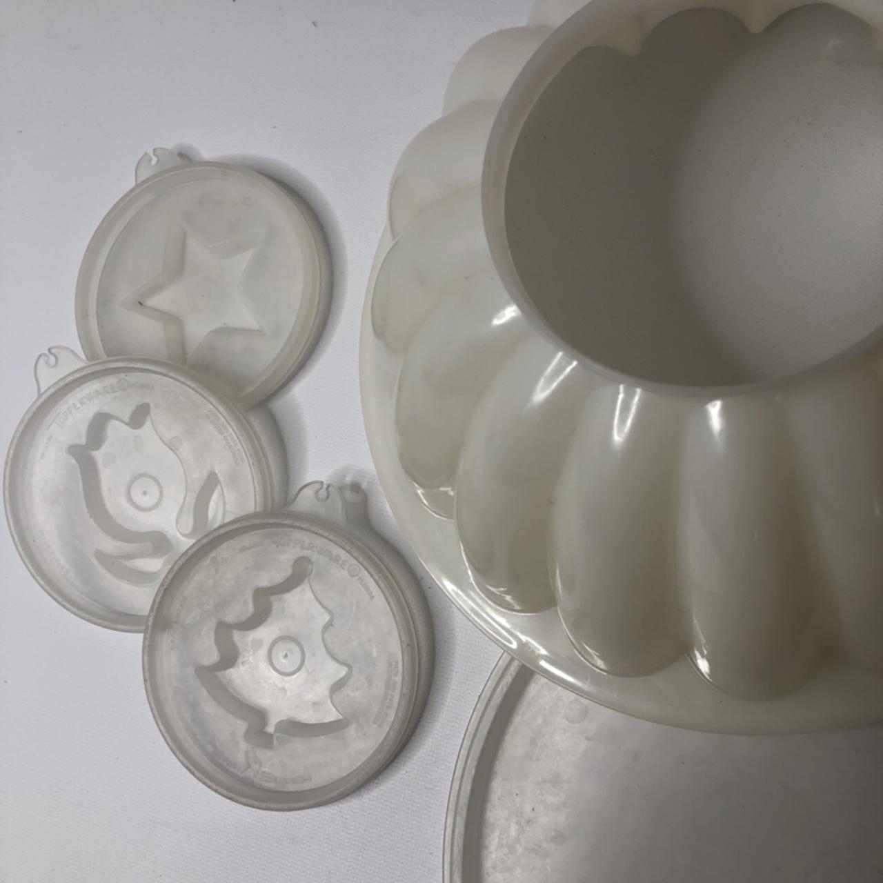 Vintage Tupperware Jell-o Mold 3 Changeable Lids