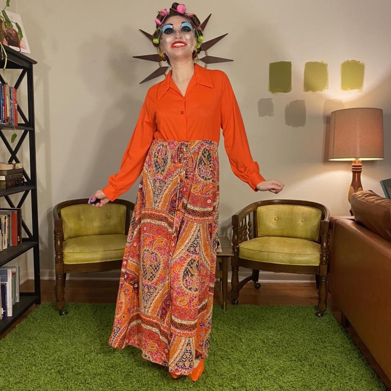 Amazing Funky Vintage 70s Nightgown/ Robe/... - Depop