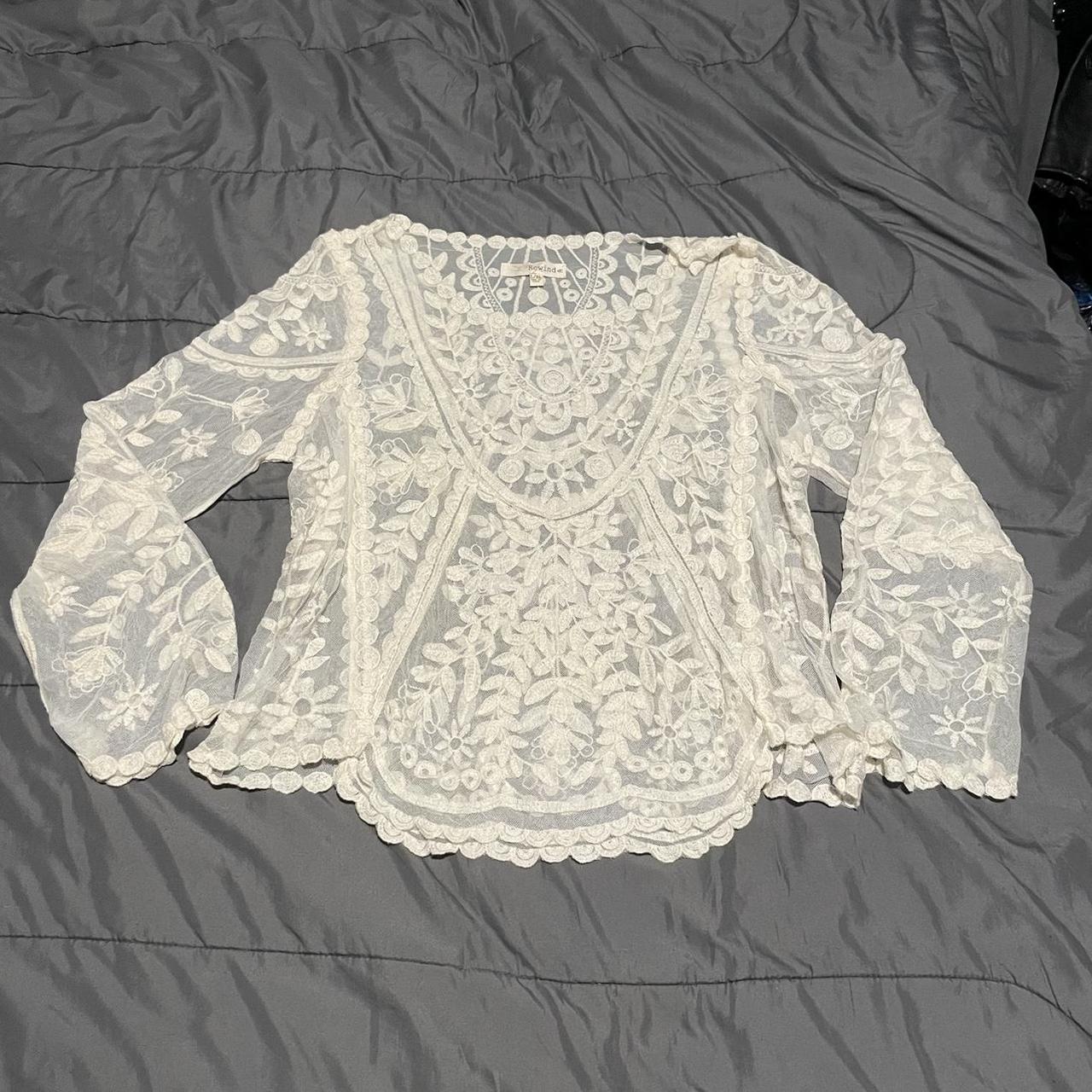 JCPenney Women's Cream Top Depop