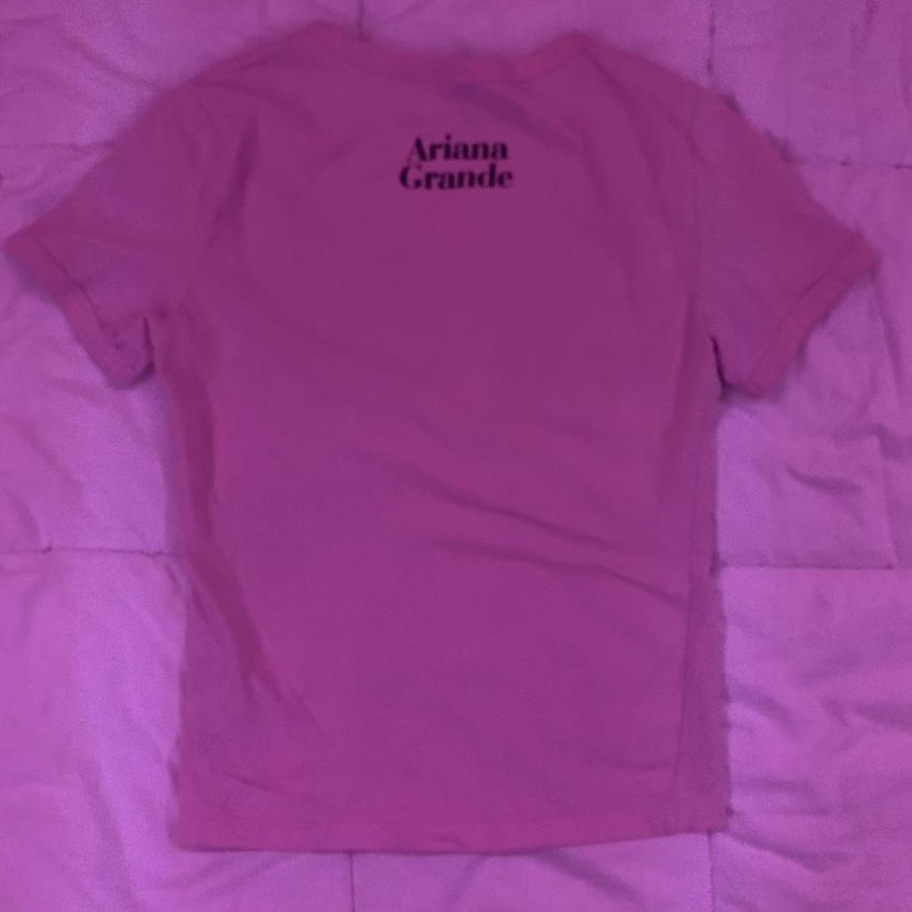 Ariana Grande Men's Pink and Black Shirt (2)