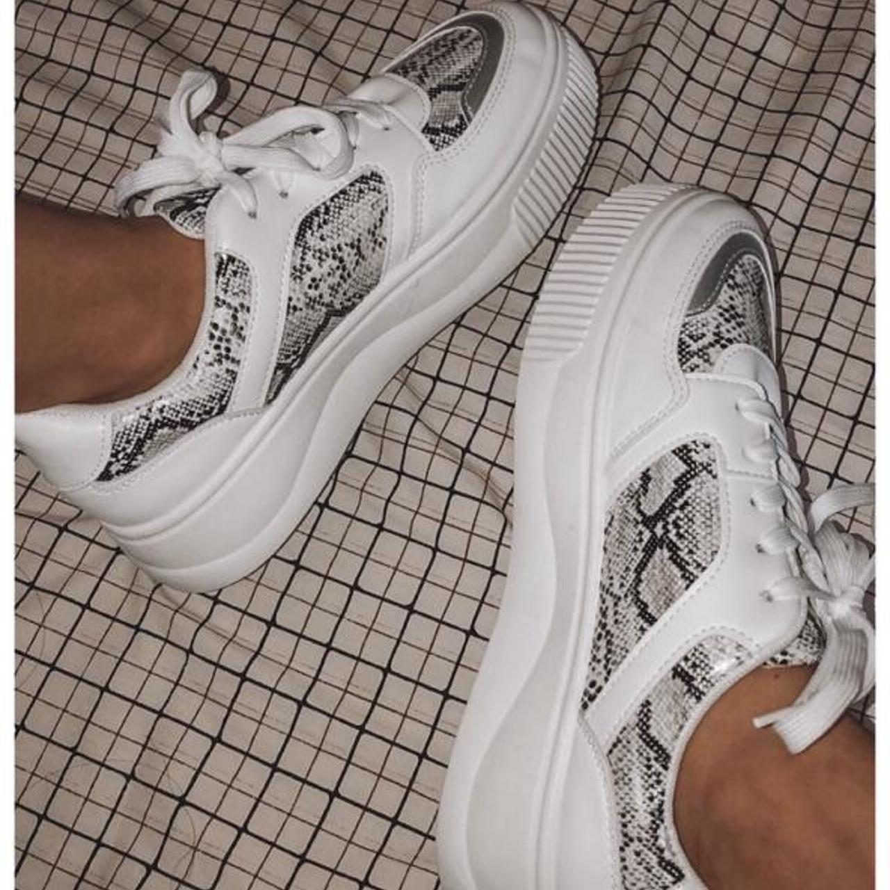 nasty gal white platform sneakers