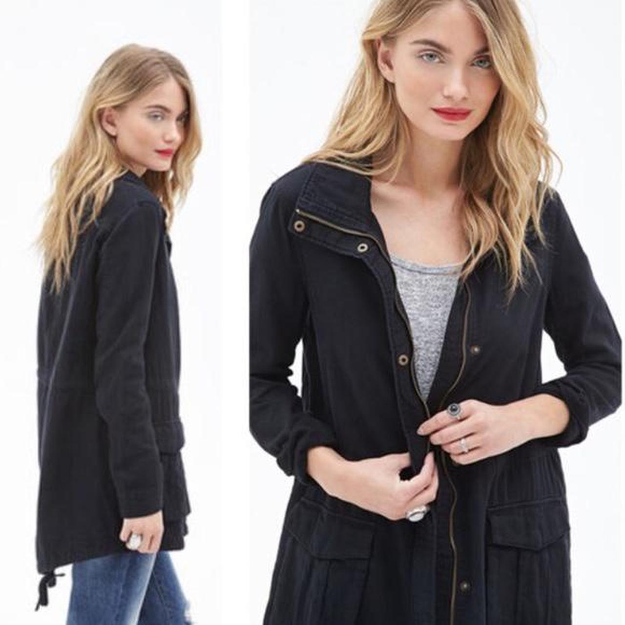 Black coat forever 21 best sale