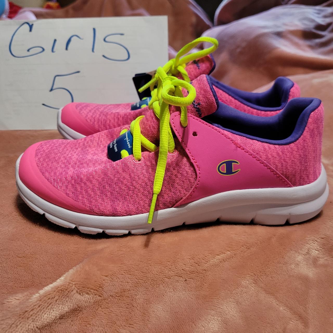 yellow and pink trainers