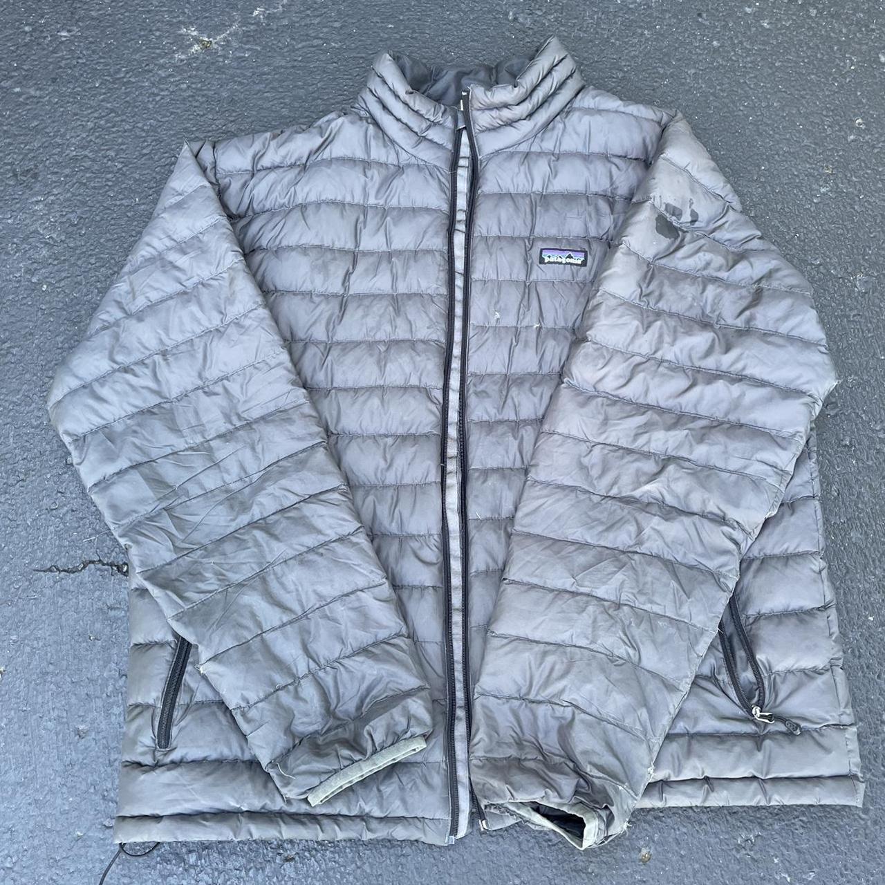 Patagonia puffer jacket. Sleek silver/ grey color.... - Depop