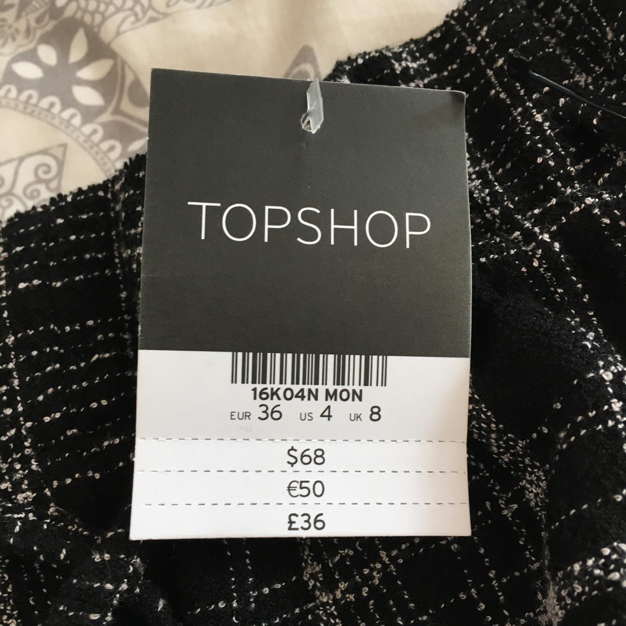 BNWT frill checked paper bag trousers from topshop. - Depop