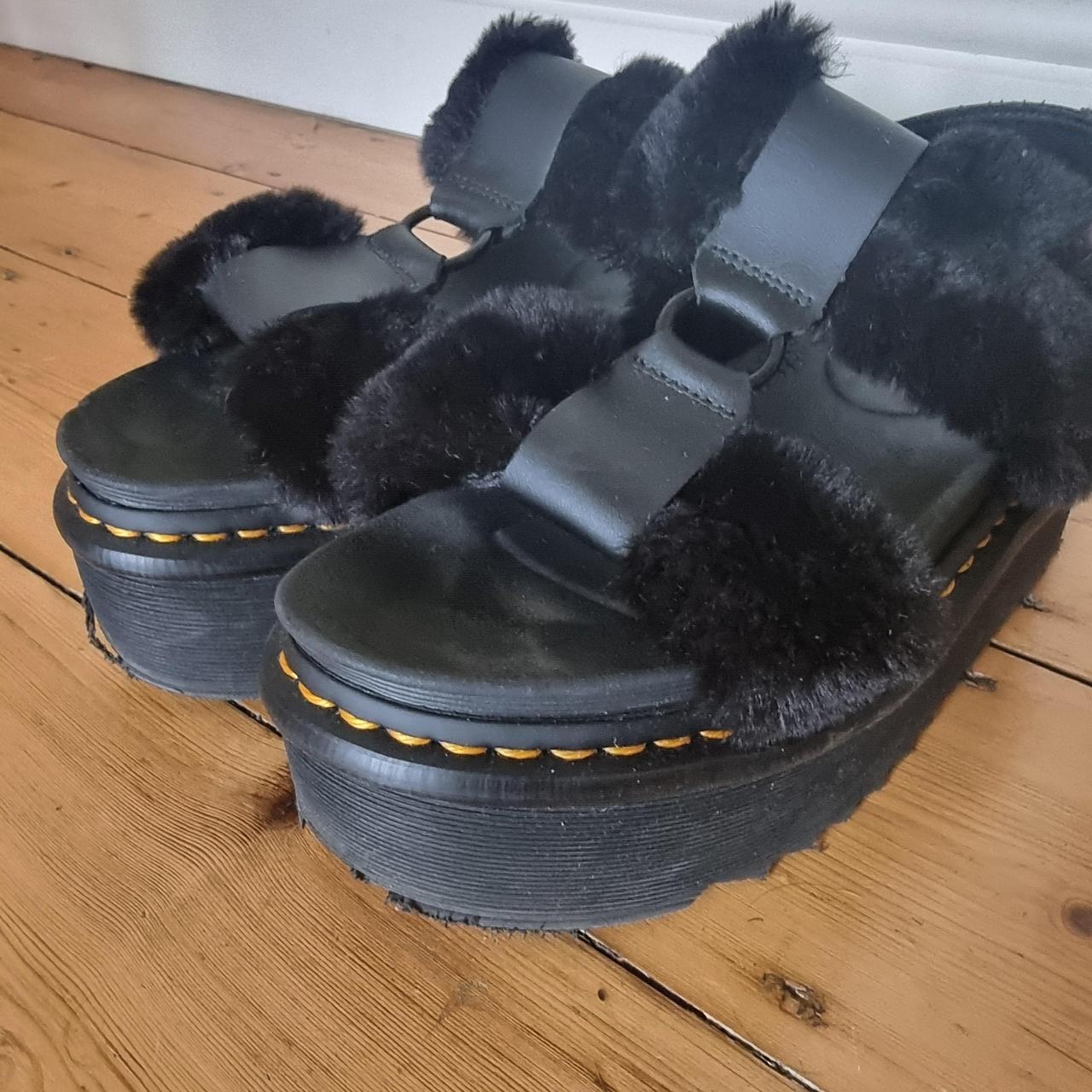 dr martens francis fluffy sandals