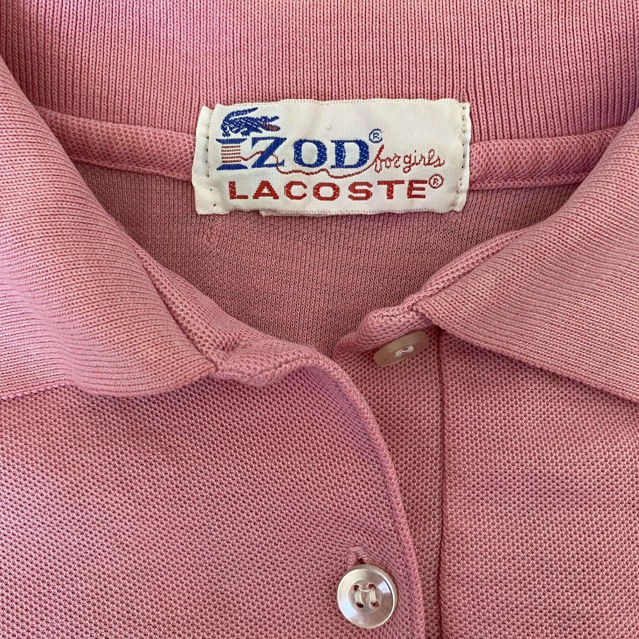 Vintage genuine Lacoste pink polo shirt for girls 🐊... - Depop
