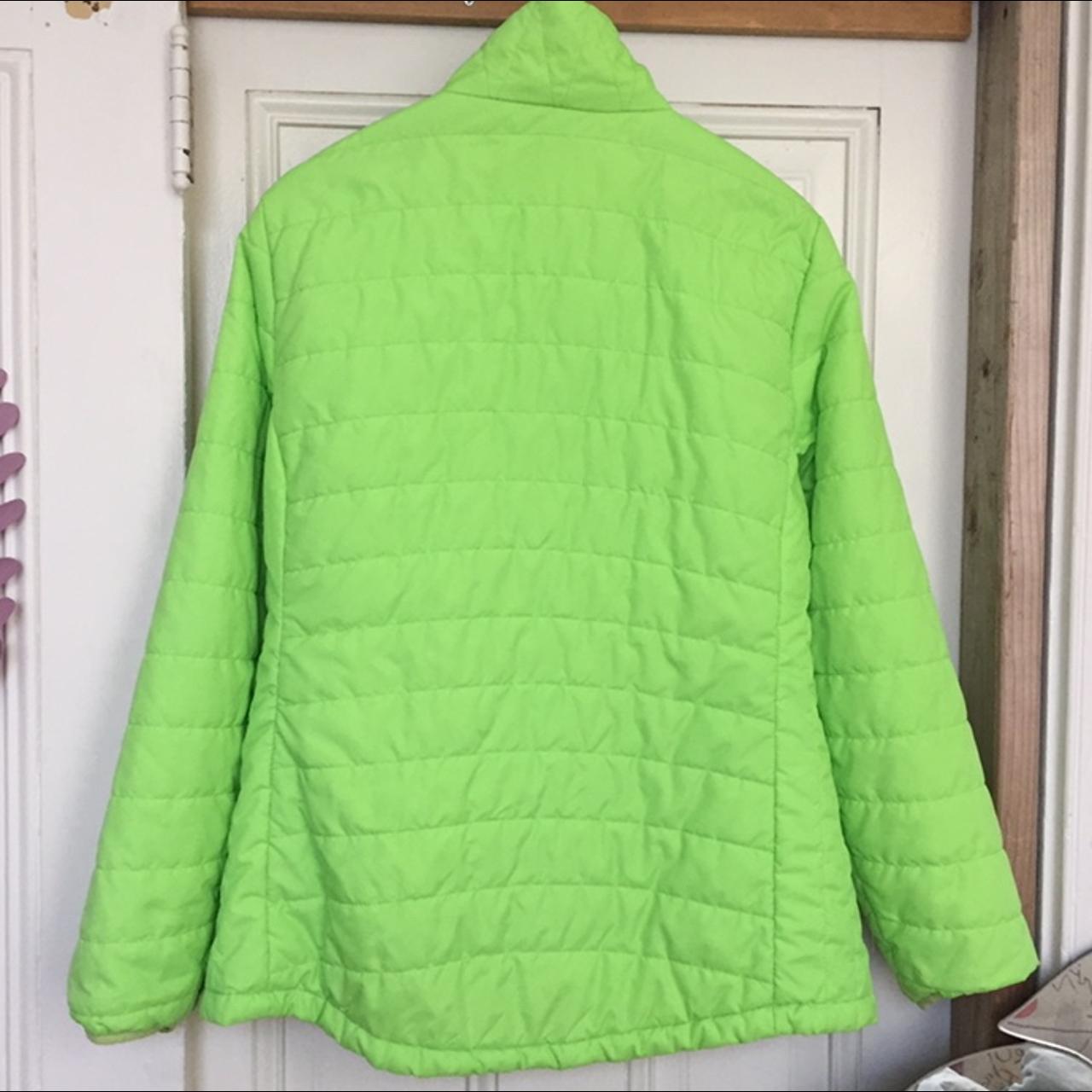 Fluorescent lime green Champion puff jacket. So... - Depop
