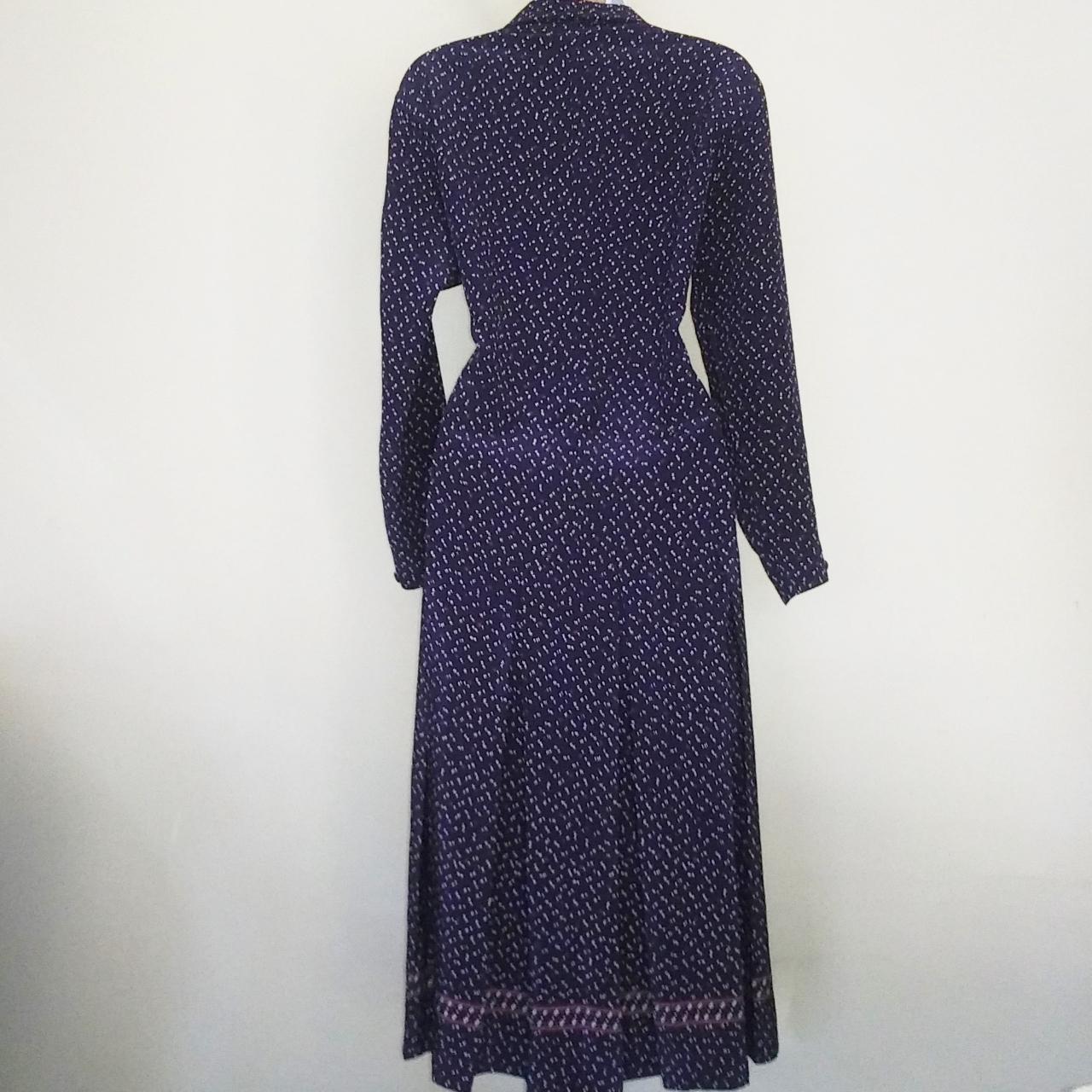 Talbots Women S Navy And Blue Dress Depop