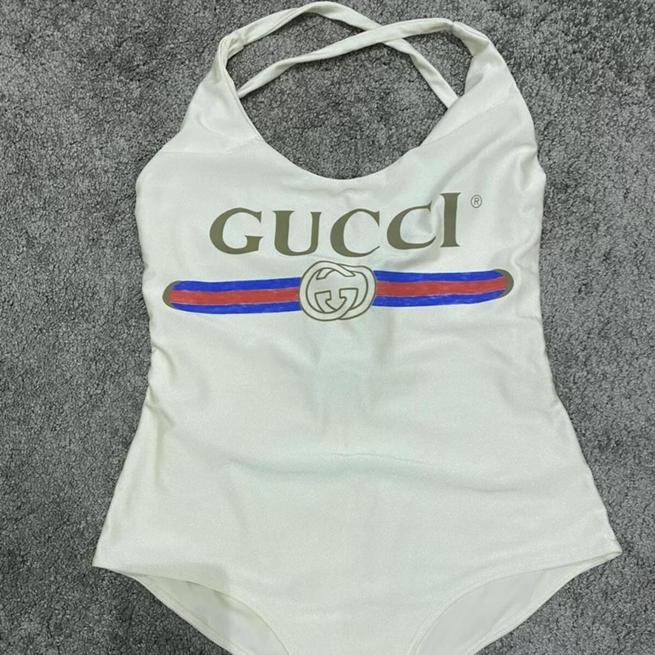 gucci bathing suit white