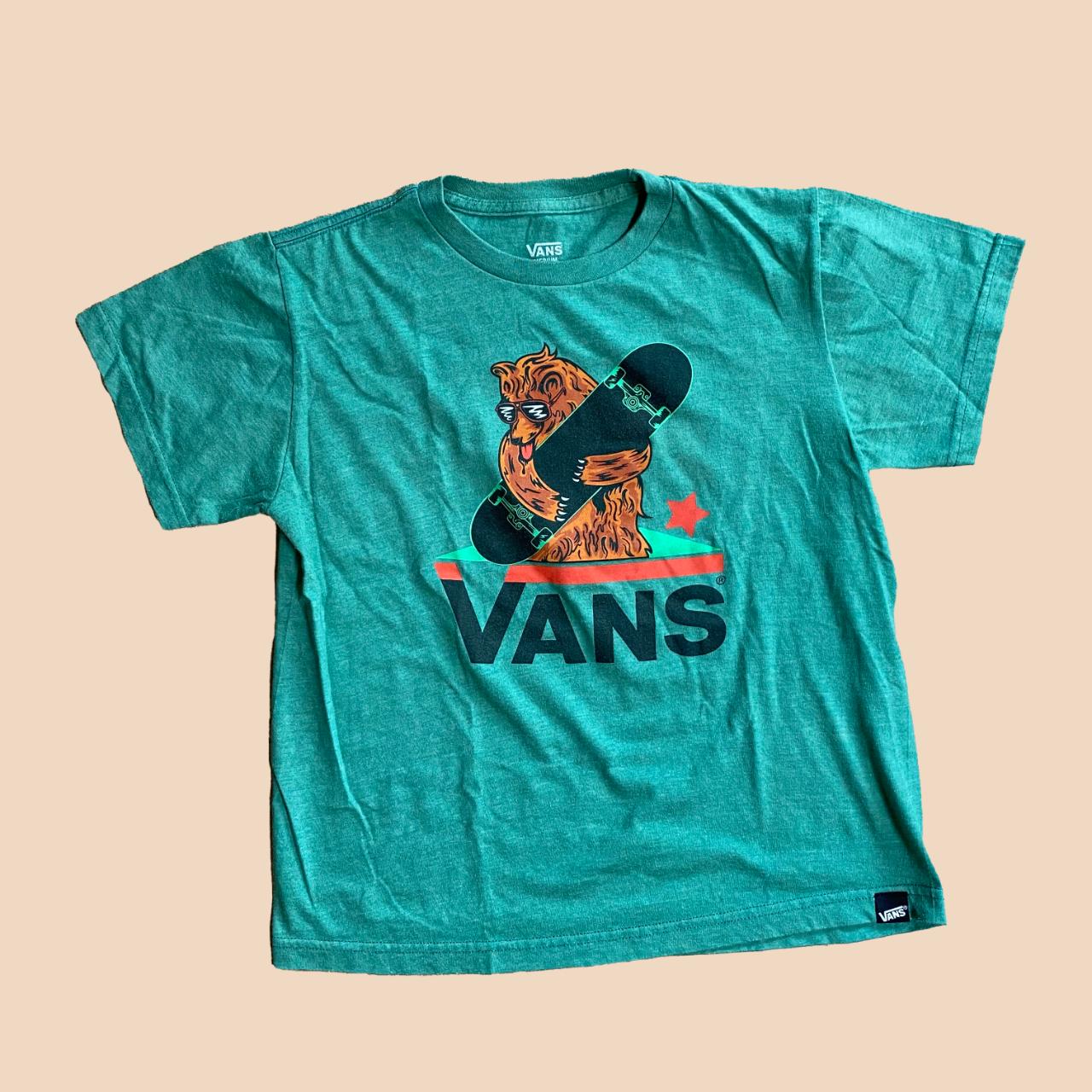 Green Vans Cali Bear Logo T-Shirt Brand: Vans Size:... - Depop