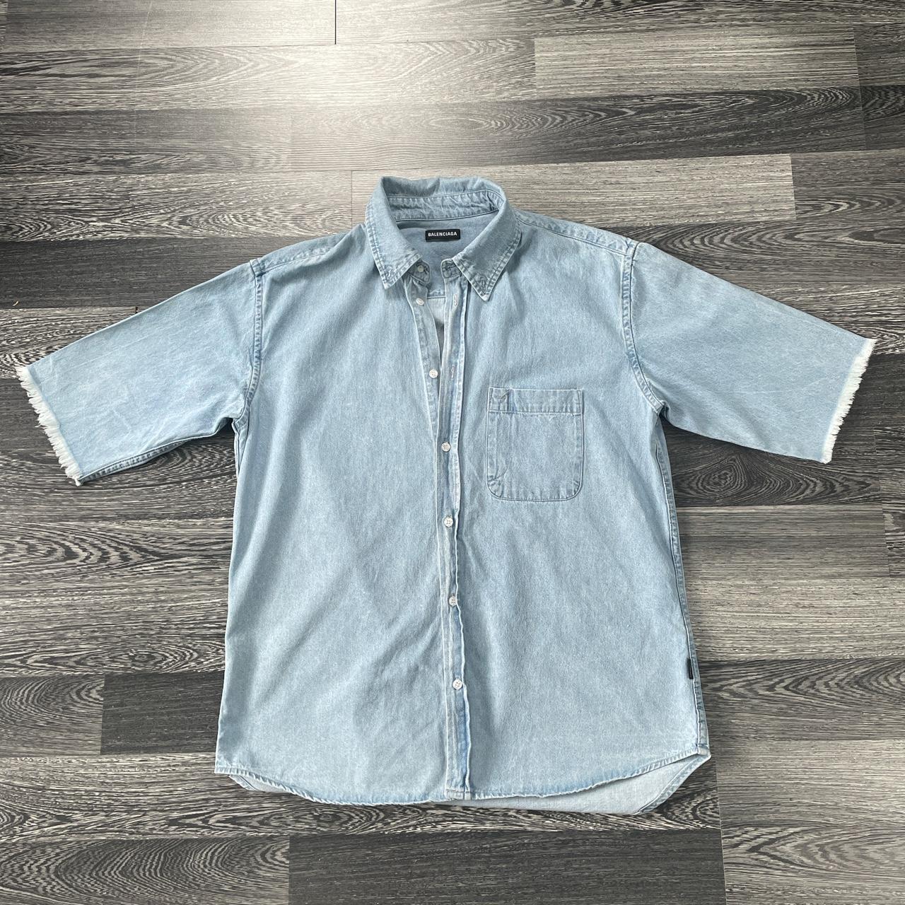 Balenciaga on sale denim shirt