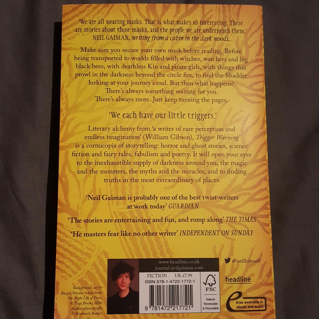 TRIGGER WARNING BY NEIL GAIMAN - A COLLECTION OF... - Depop