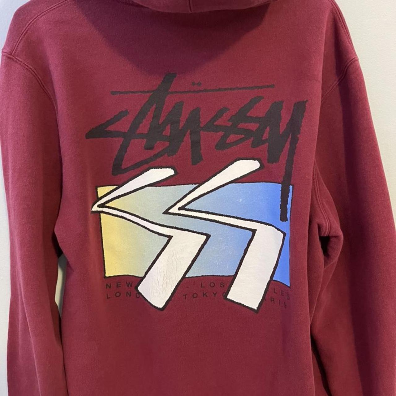 Stussy hot sale wine hoodie