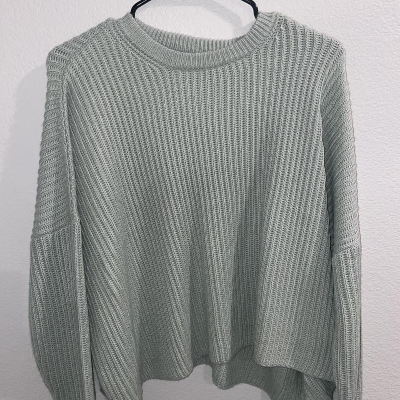 Poof Women's Green Jumper | Depop