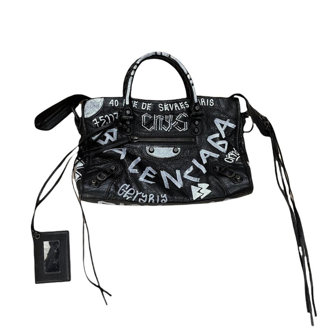 balenciaga graffiti city bag
