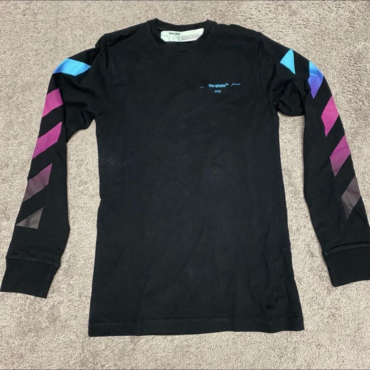 Off-White Diagonal Gradient L/S Tee - XS - 100% Authentic good