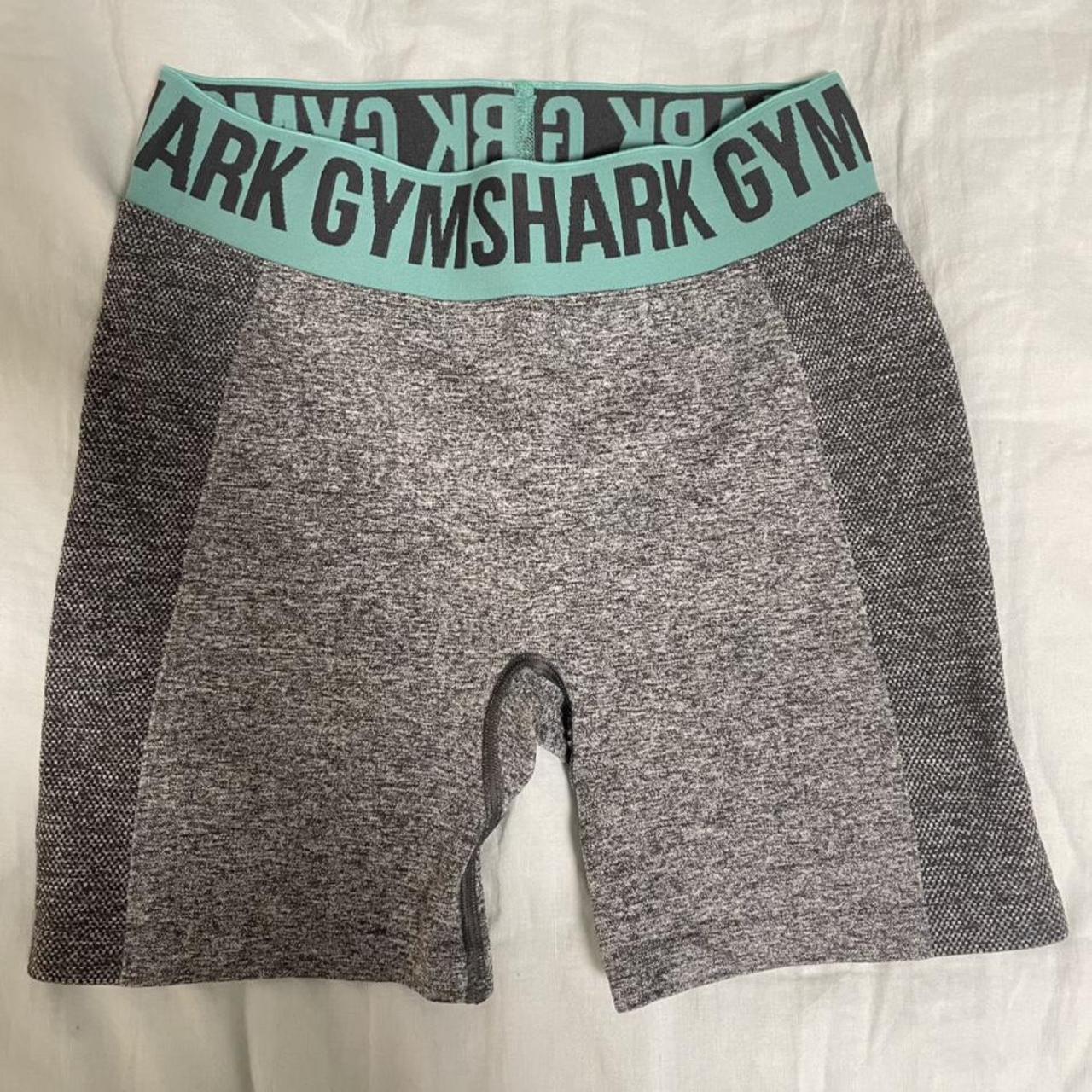 Gymshark flex shorts - Charcoal Marl/Light Green in... - Depop