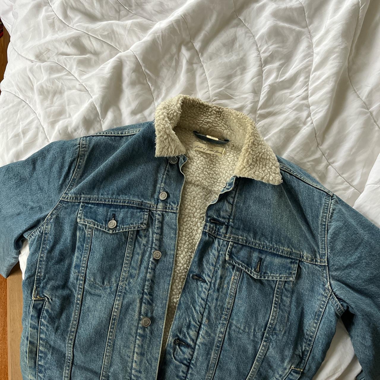 H&m denim sherpa clearance jacket