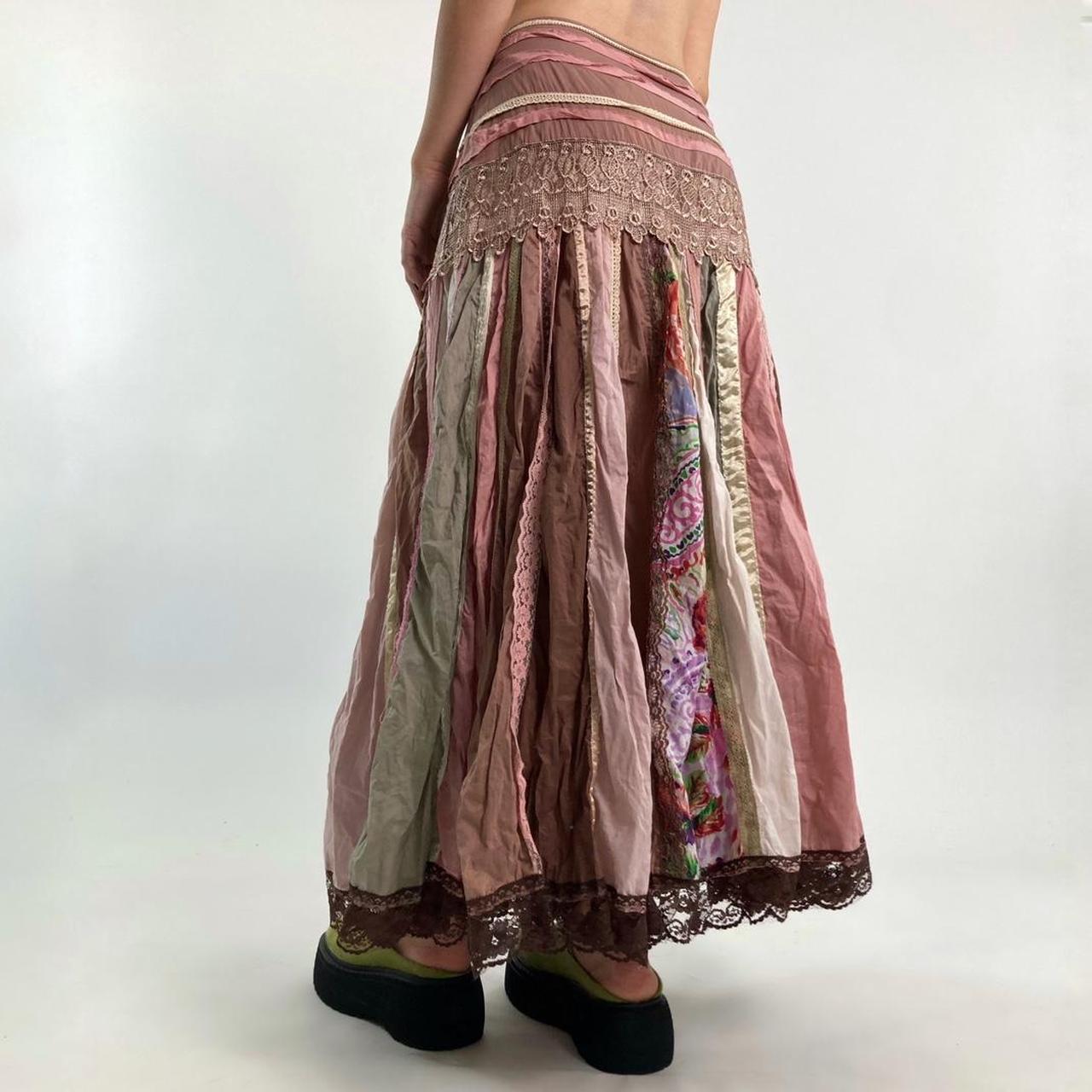 Product Image 2 - 90's patchwork ribbon maxi skirt.