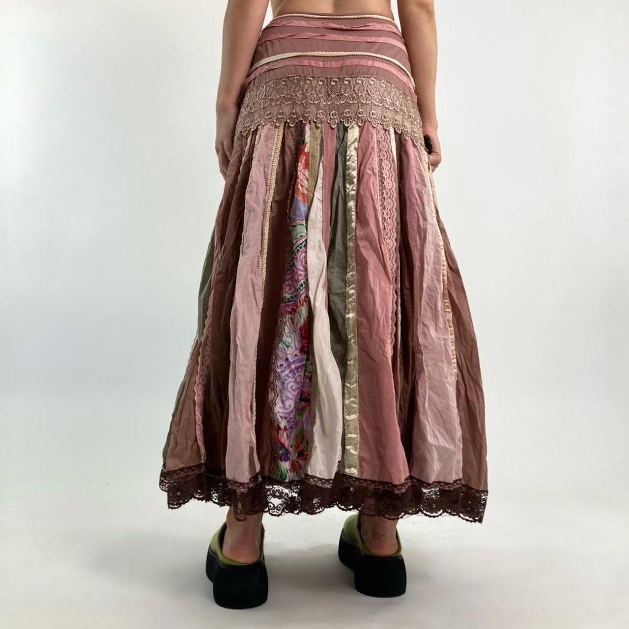 Product Image 4 - 90's patchwork ribbon maxi skirt.