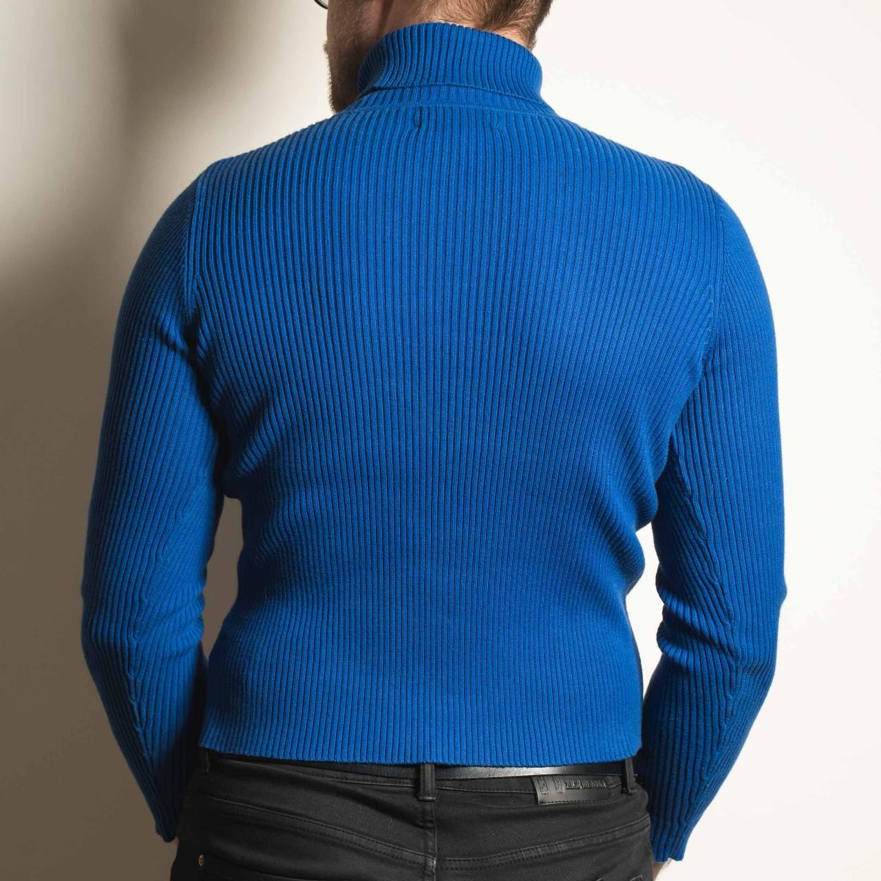 Ralph Lauren Blue Turtleneck Sweater Labeled a... - Depop