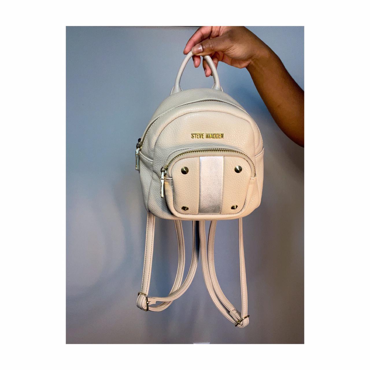steve madden beige backpack