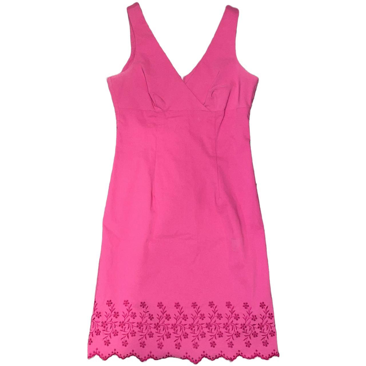 Vintage Pink City Triangles Dress Zipup in... Depop