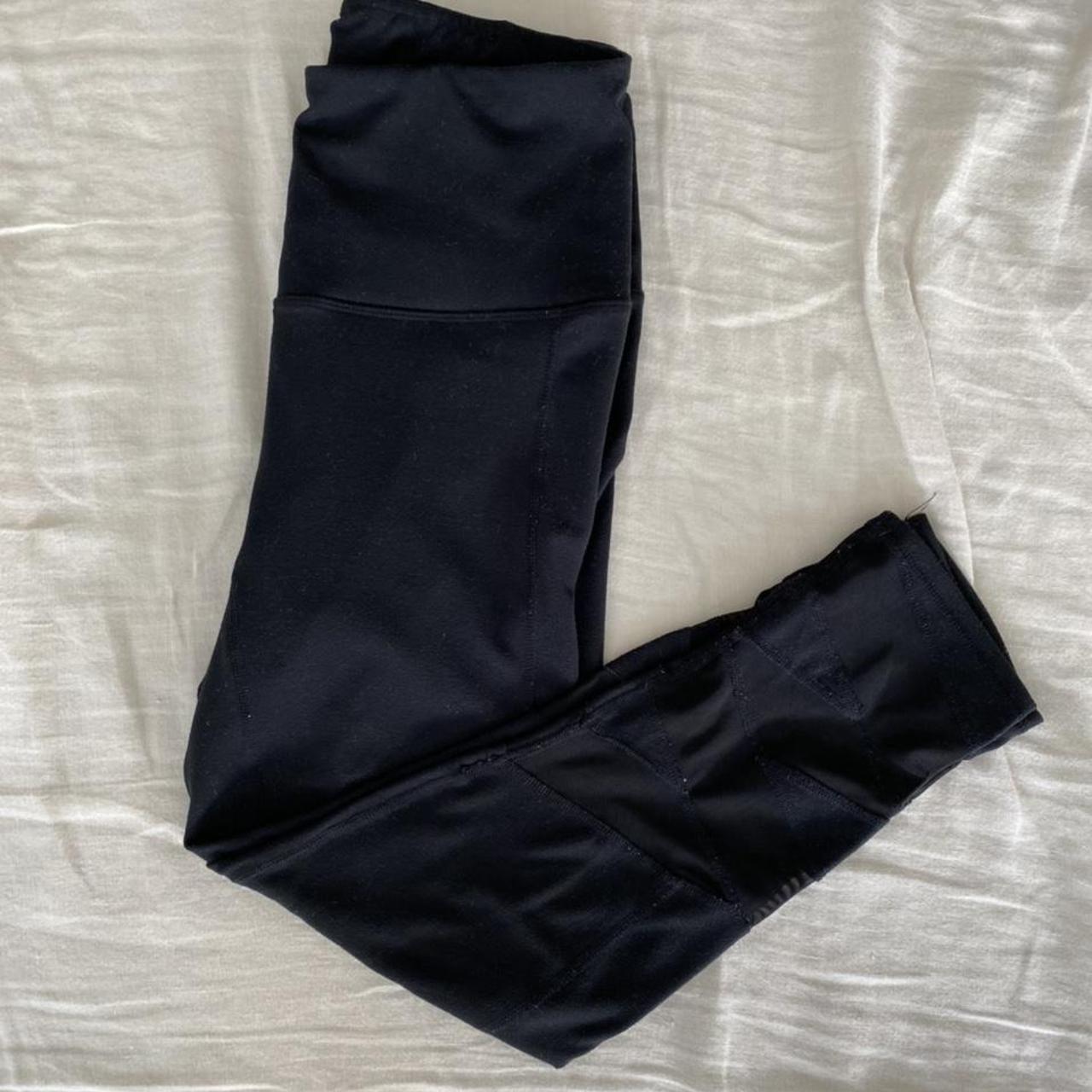 Gaiam black leggings Super cute sheer mesh detail.... - Depop