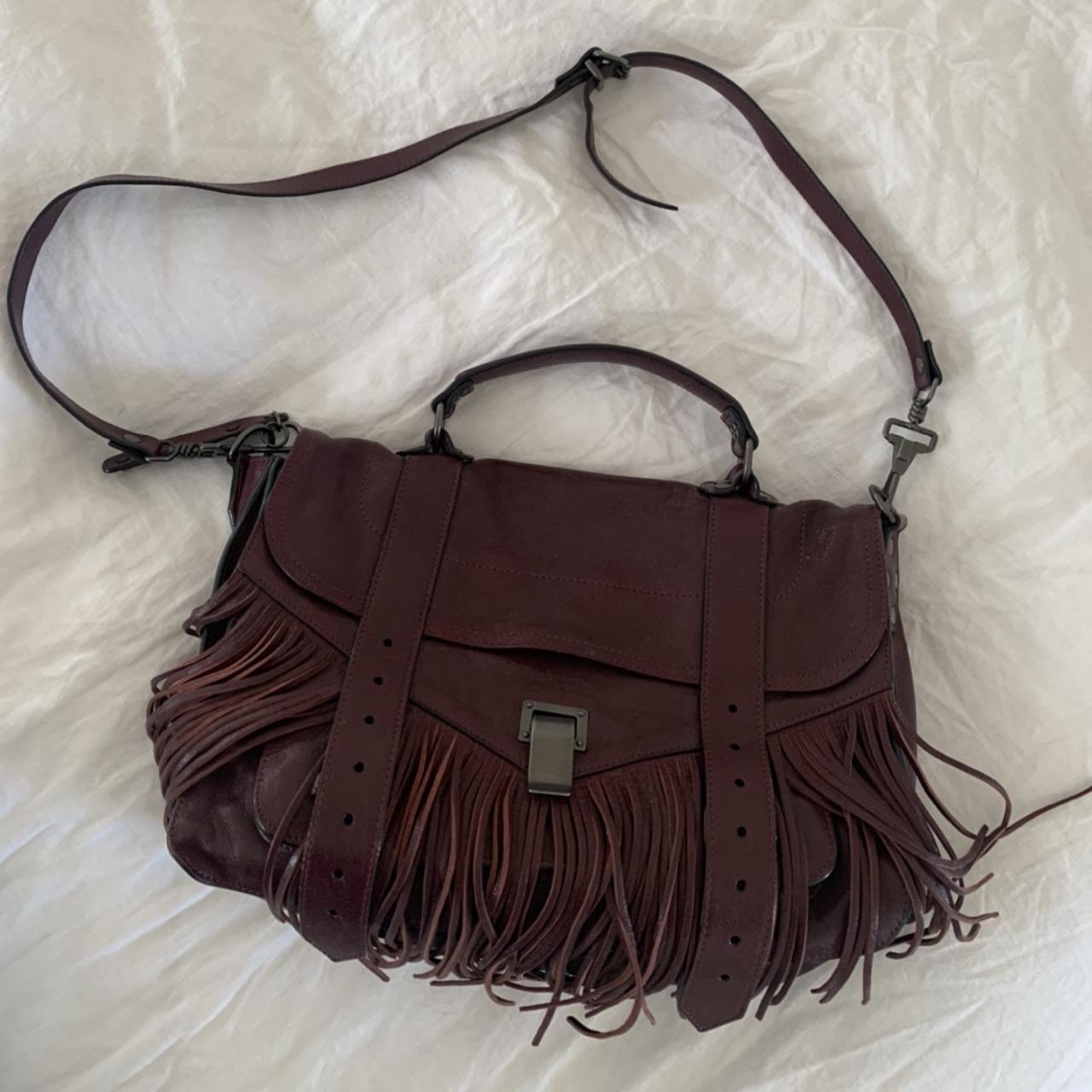 Proenza Schouler PS1 medium in Bordeaux With fringes Depop